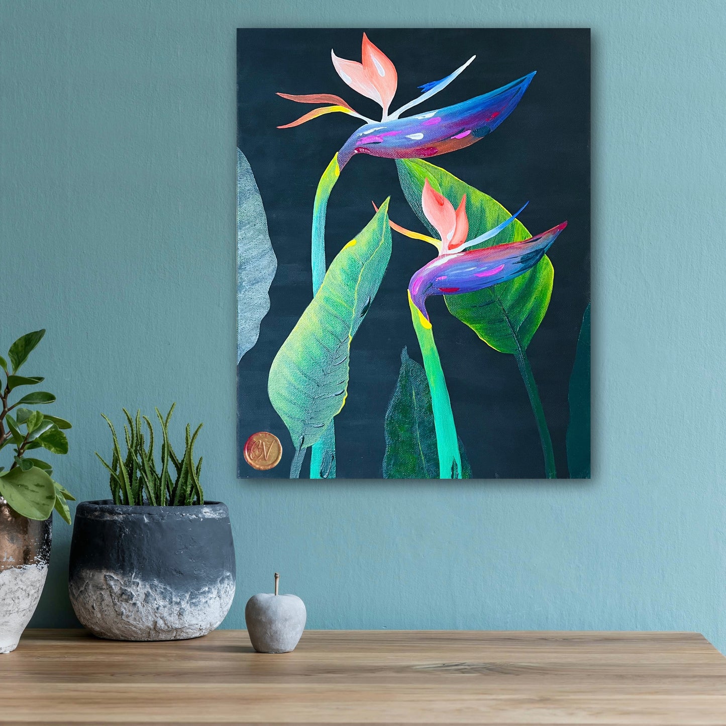 ‘Eccentric Birds of Paradise’ Original Art on Canvas