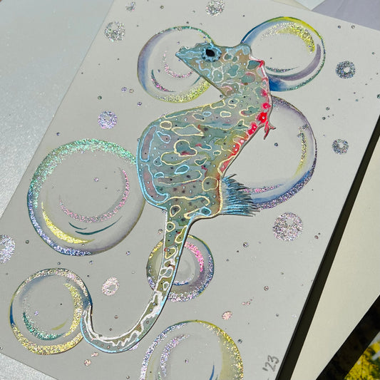 ‘Shimmering Seahorse’ Card + Frame