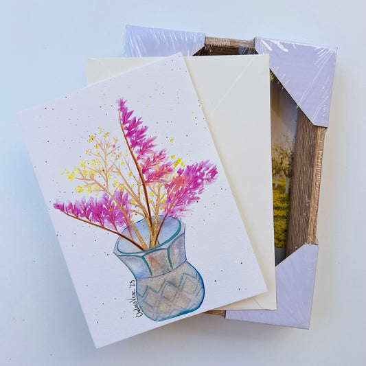 ‘Dried Flowers Delight’ Card + Frame