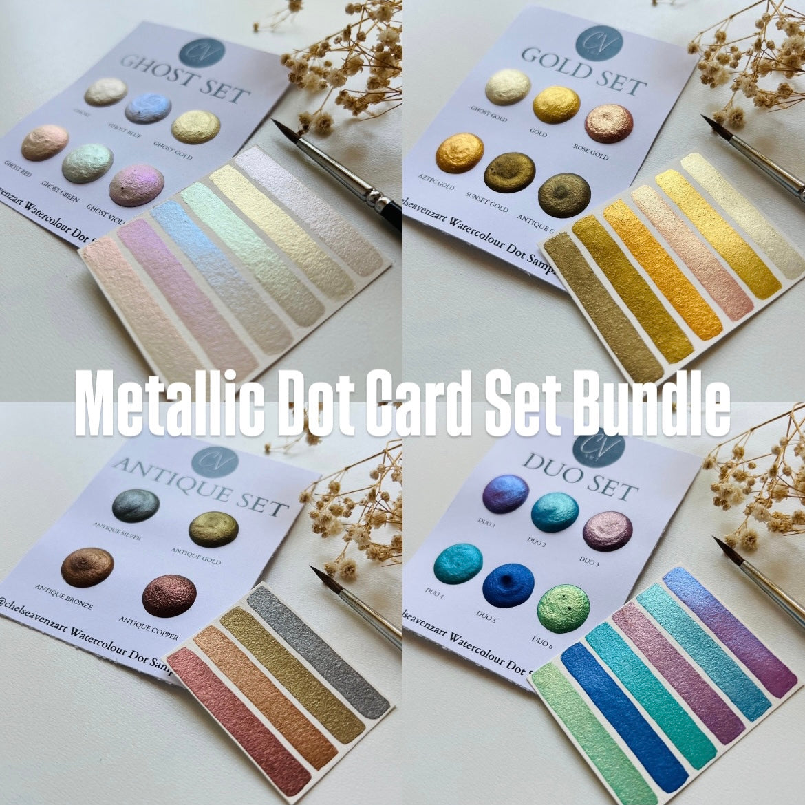 Metallic Dot Card Set Bundle