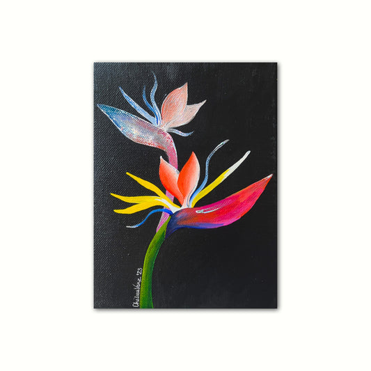 ‘Mini Eccentric Birds of Paradise’ Original Art on Canvas