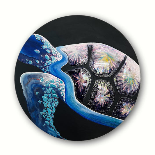 ‘Electric Sea Turtle’ Original Art on Canvas