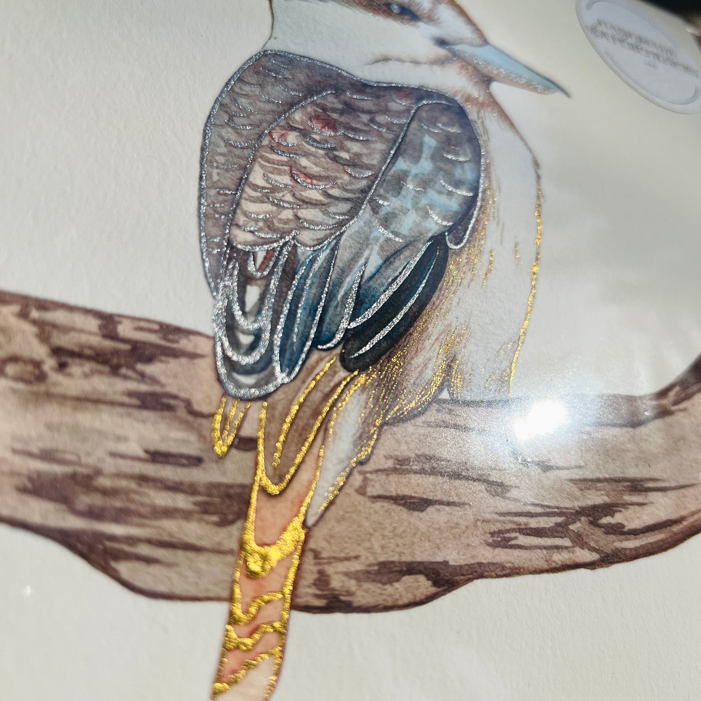 Electric Kookaburra Watercolour Illustration Print